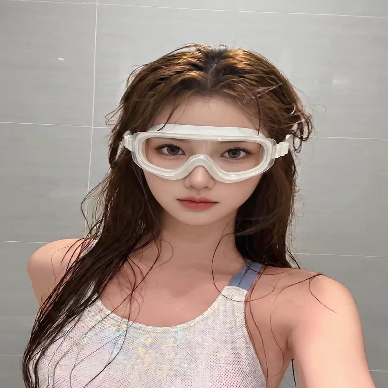 游泳搭子高清防雾防水女泳镜|软