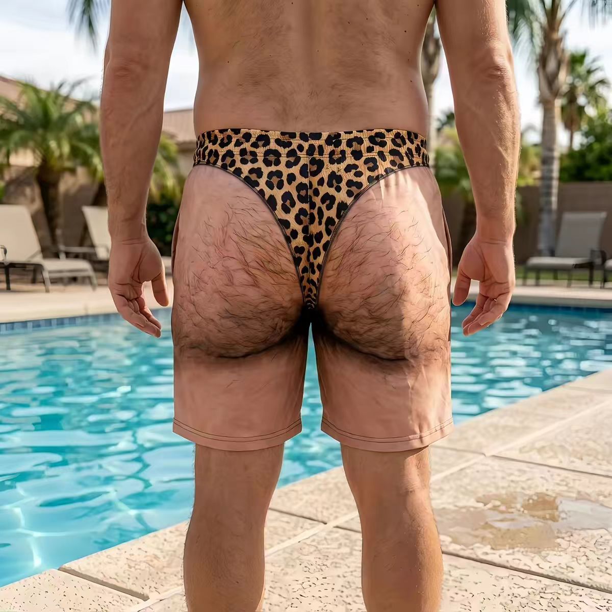 恶搞男士沙滩裤外穿夏日趣味3D