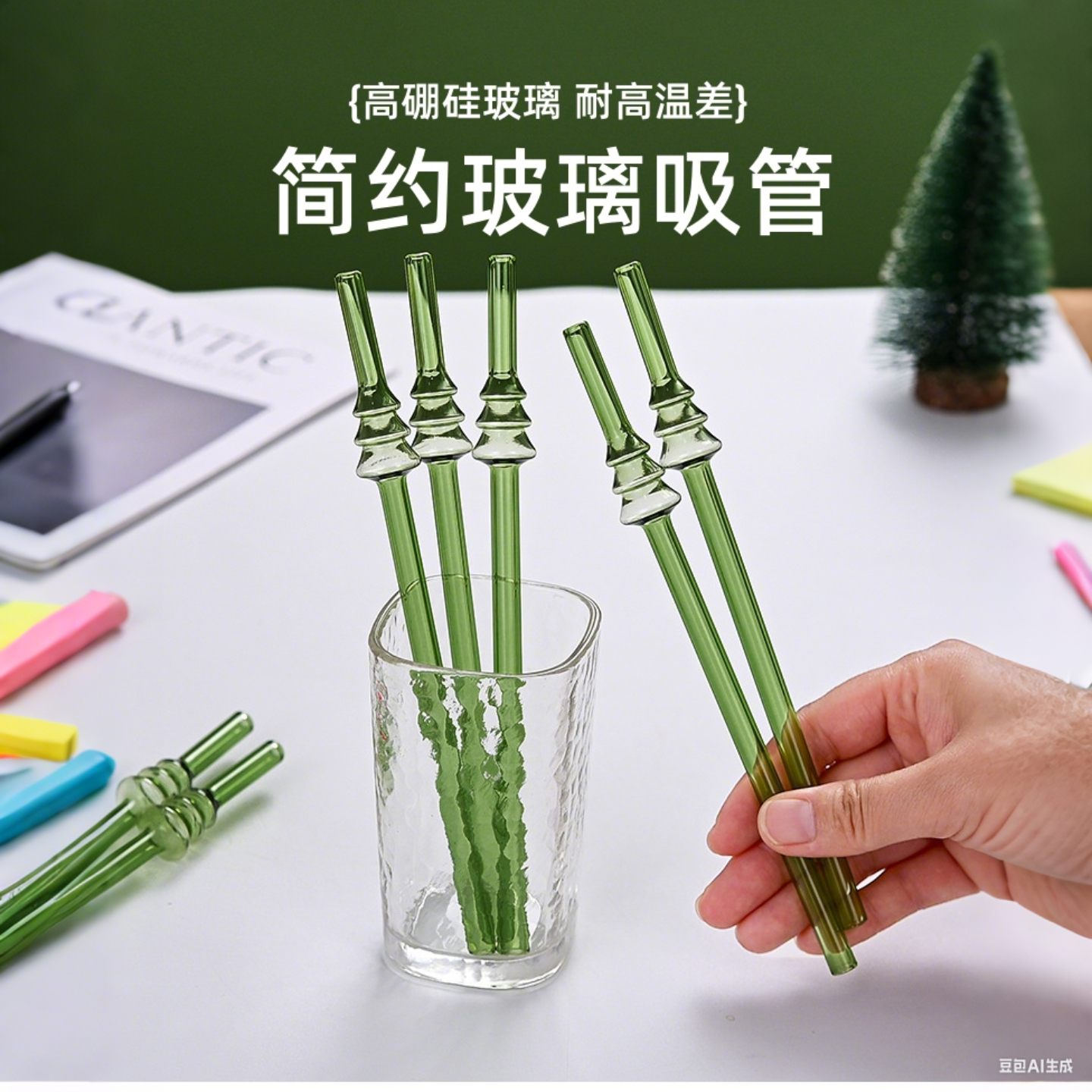 【不沾口红】高硼硅玻璃吸管