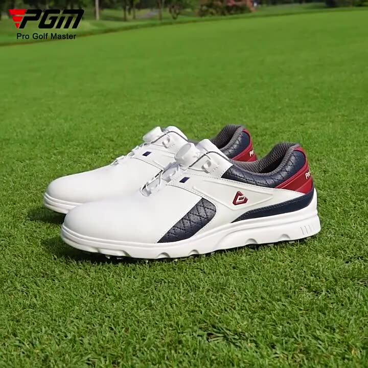 PGM高尔夫男鞋旋钮鞋带夏季透气运动鞋golf球鞋防水鞋子防滑鞋钉