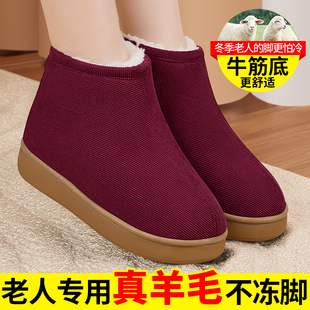 棉鞋女冬季加绒加厚羊毛中老年老式棉拖鞋新款室内男款保暖老人鞋