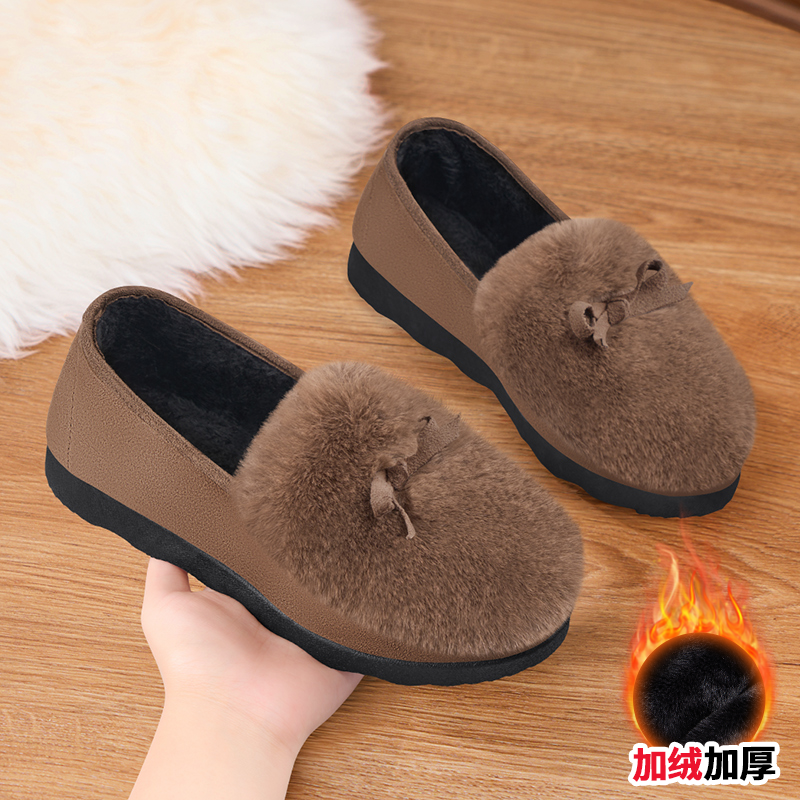 豆豆鞋女冬加绒2025新款加厚保暖老北京布鞋妈妈厚底防滑毛毛棉鞋,女鞋,棉鞋,淘宝优惠券,粉丝福利购,淘宝优惠卷