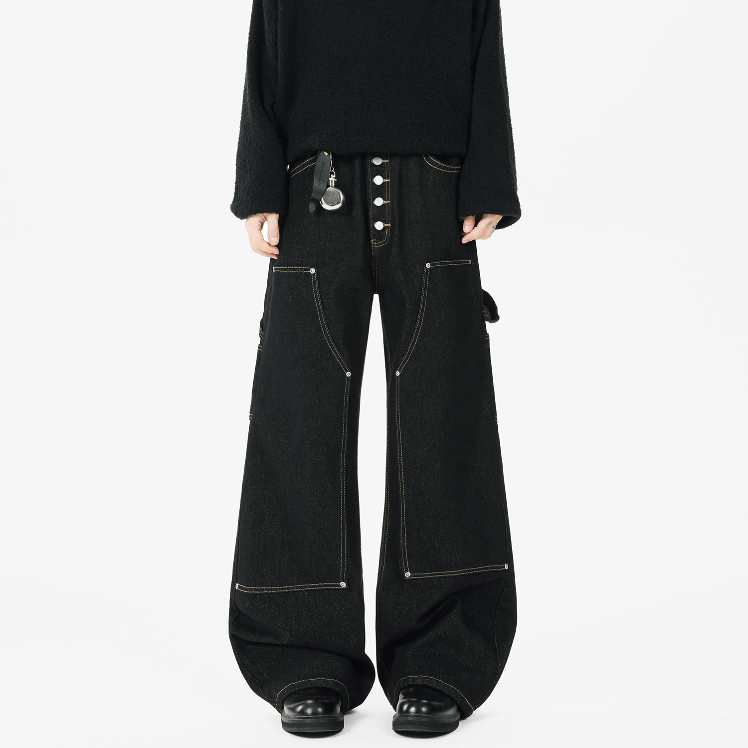 现货A412-DM506-特P57-限价108-双膝伐木纽扣工装牛仔裤,男装牛仔裤,电商A412 现货A412-DM506-特P57-限价108-双膝伐木纽扣工装牛仔裤,男装牛仔裤,电商A412