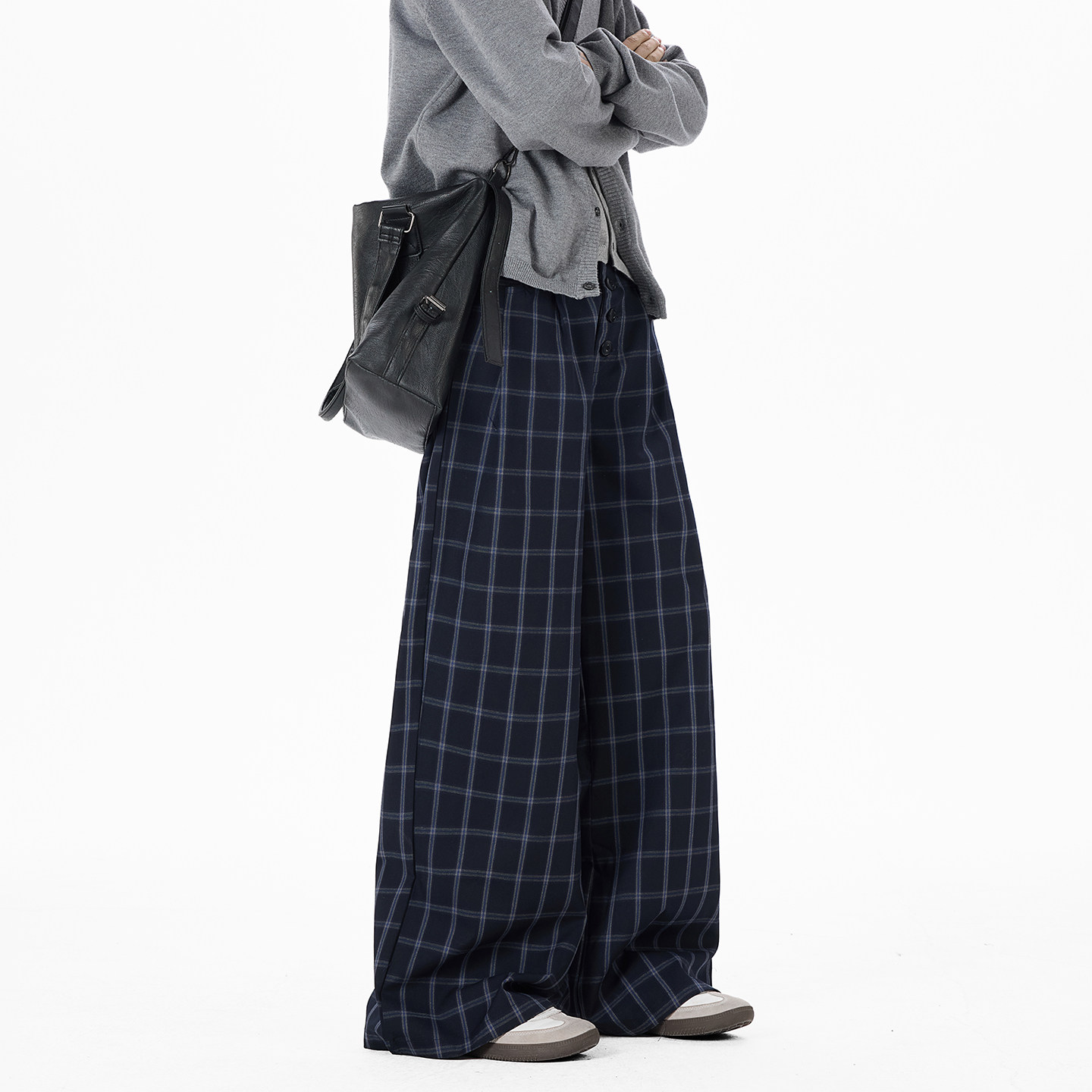 现货A412-DM559-特P45-限价88-复古格纹休闲裤成份100涤纶，男装休闲裤，电商A412