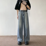 A412-DM93-P60-限价78设计款倒穿牛仔裤，男装牛仔裤，电商A412