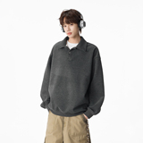 原创现货A412-FM8920-特P58-真醋酸羊毛混纺重磅深度库存POLO卫衣，男装Polo衫，电商A412