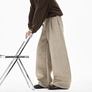 原创现货A412-DM543-特P58-限98-400g羊毛呢子混纺加厚打褶休闲裤，男装休闲裤，电商A412