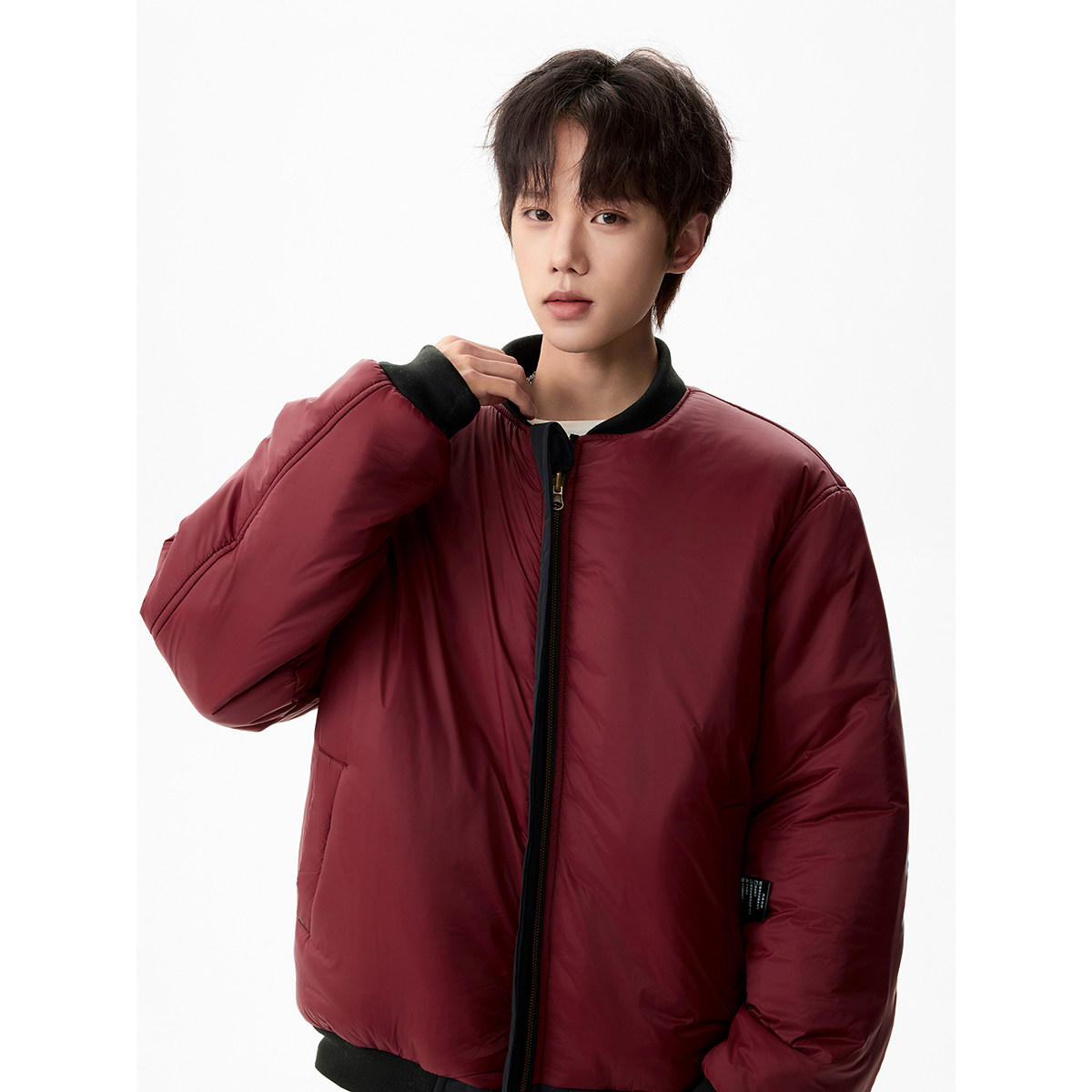 原创现货A412-FM829-特P130-新雪丽3M带标！双面可穿飞行夹克,男装夹克,电商A412