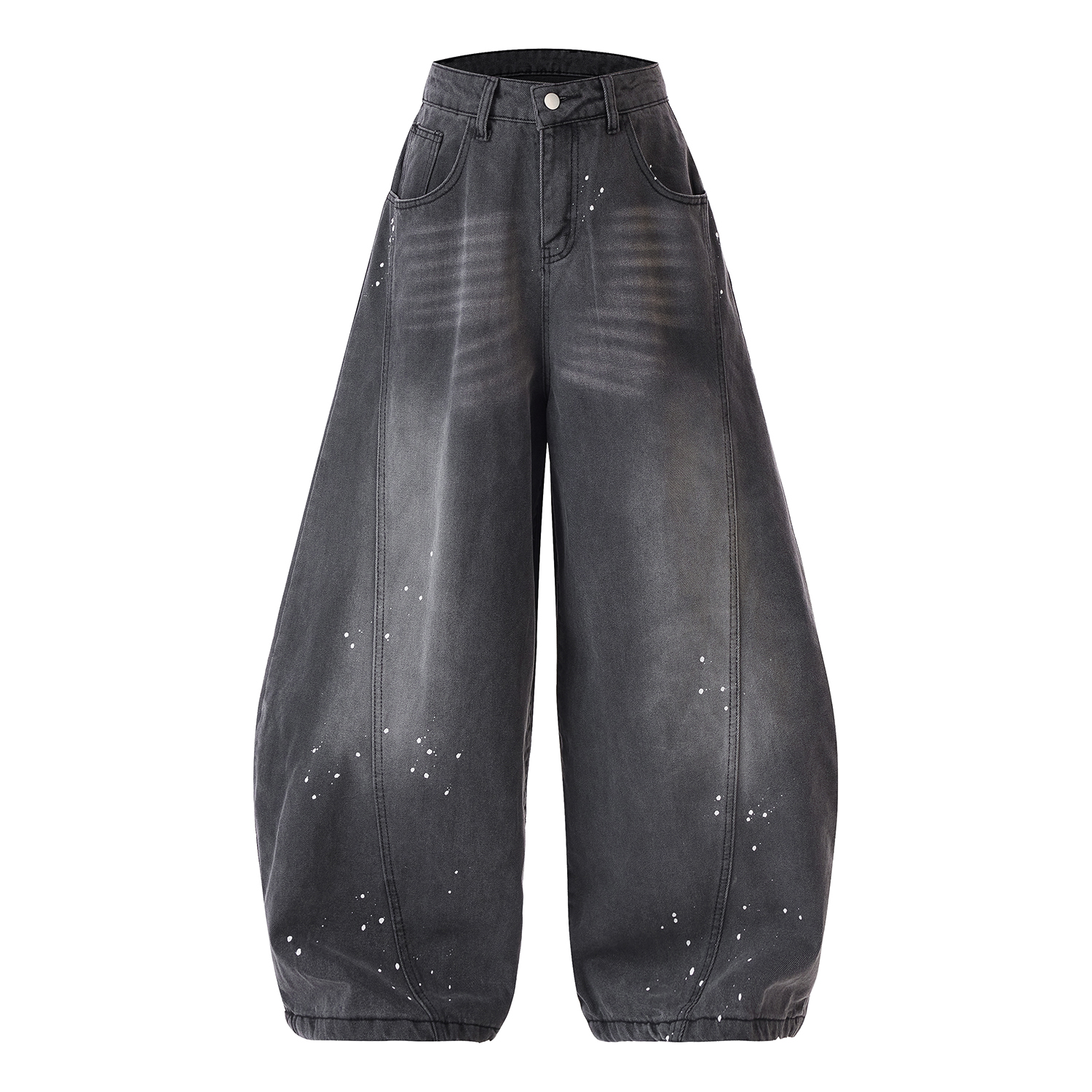 现货A412-DM406-P55-限88水洗泼墨弯刀牛仔65棉20.5聚酯14.5粘纤，男装牛仔裤，电商A412