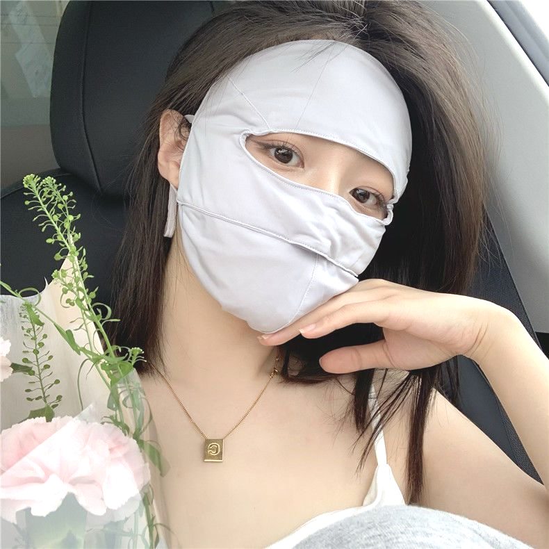 贝梦娜防晒面罩女全脸防紫外线遮阳脸罩夏季薄款冰丝防晒面纱口罩
