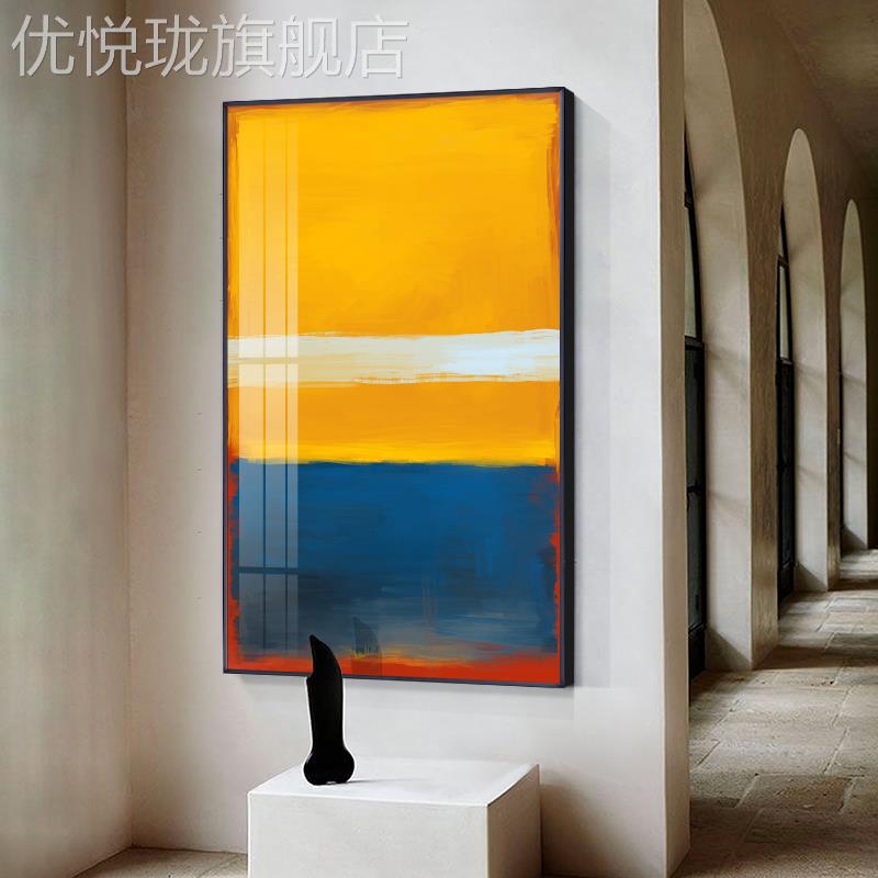 网红巨现抽代象大师马克罗斯科油画客厅玄关挂画装饰画过道走廊幅图片