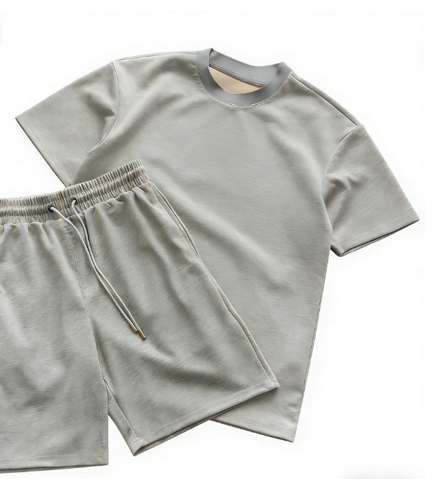 thumbnail for Full orange Levi Siye light gray shorts shorts short-sleeved suit 33120992