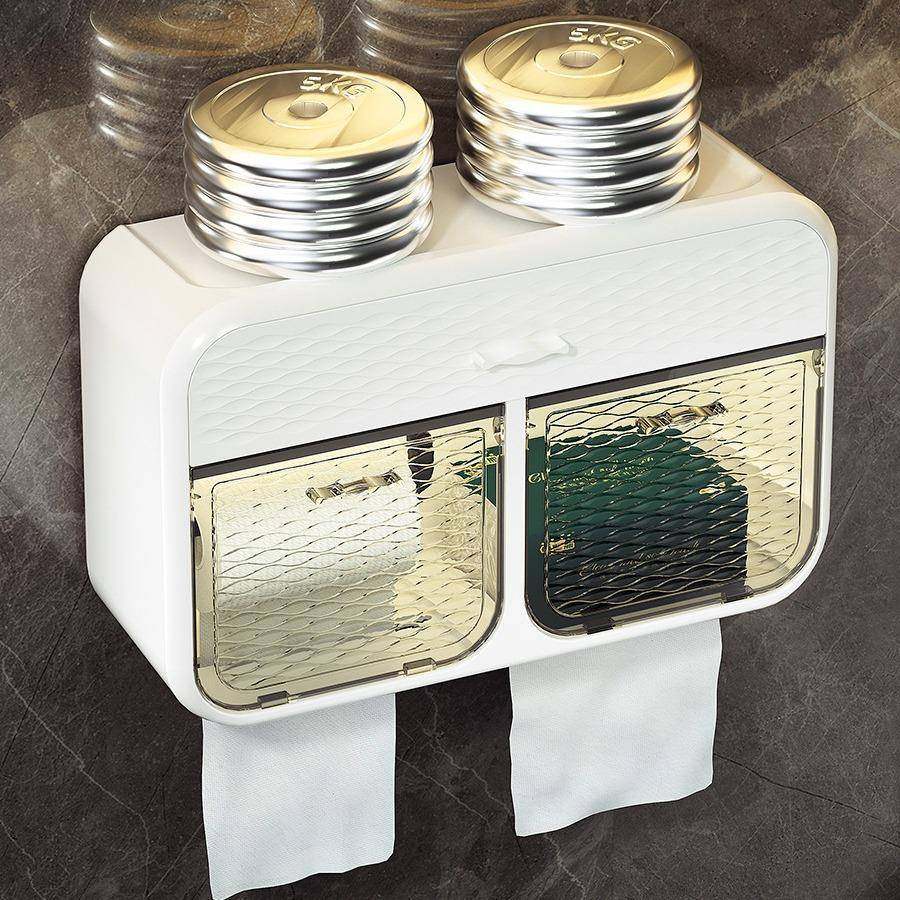 卫生间壁挂式抽纸盒免打孔防水厕所纸巾盒收纳卷纸抽纸创意置物架,收纳整理,纸巾盒,淘宝优惠券,粉丝福利购,淘宝优惠卷