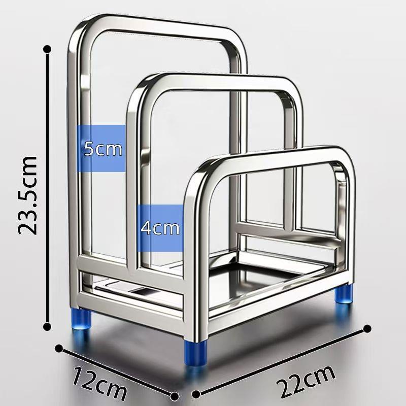 304不锈钢刀架砧板厨房专用锅盖置物架多功能案板菜板一体收纳