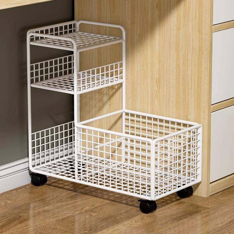 桌下置物架书架移动收纳柜落地带轮桌底书包书本收纳架多层小推车,收纳整理,书桌收纳置物架,淘宝优惠券,粉丝福利购,淘宝优惠卷