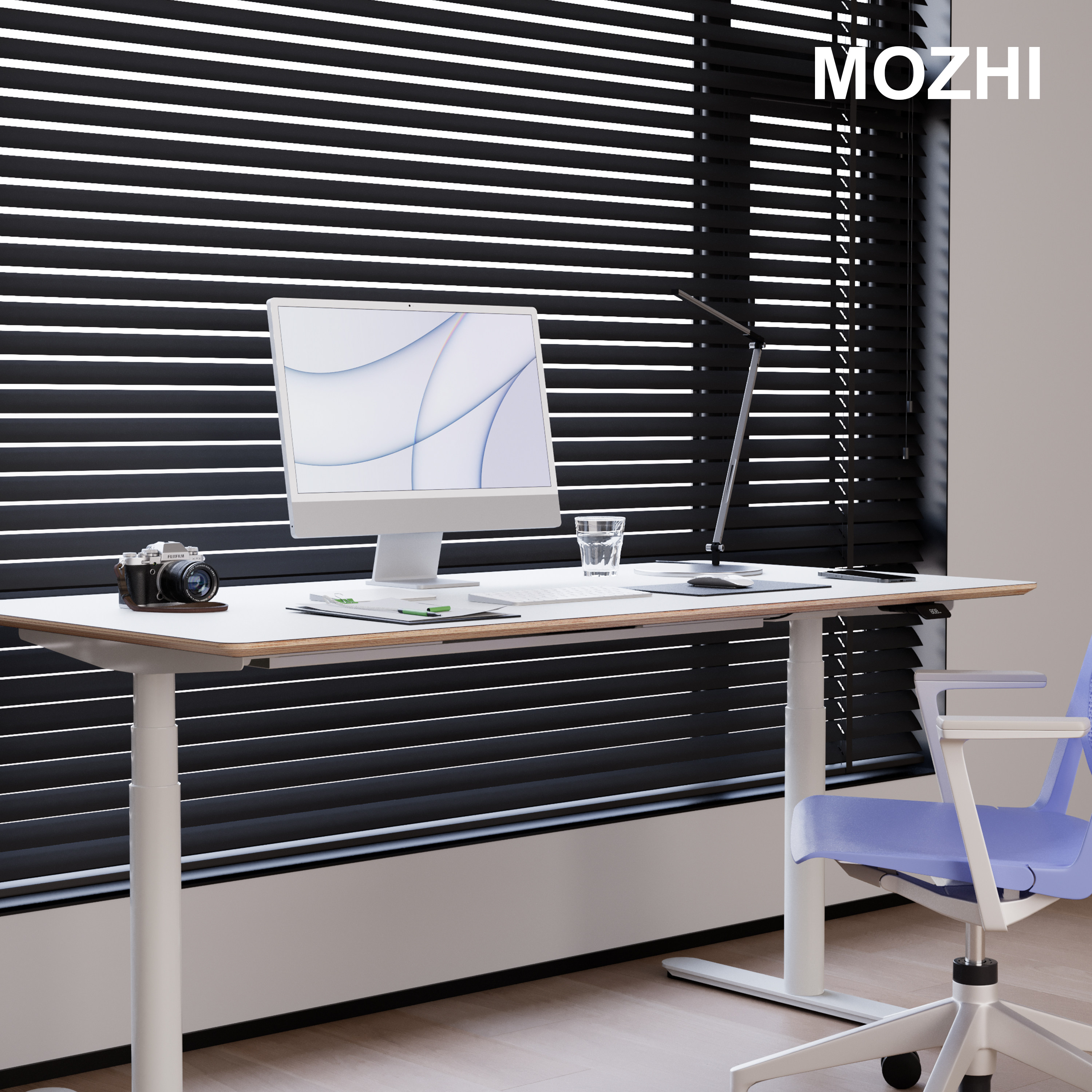 MOZHI实木电动升降桌双电机居家办公简约电脑桌儿童学习桌定制