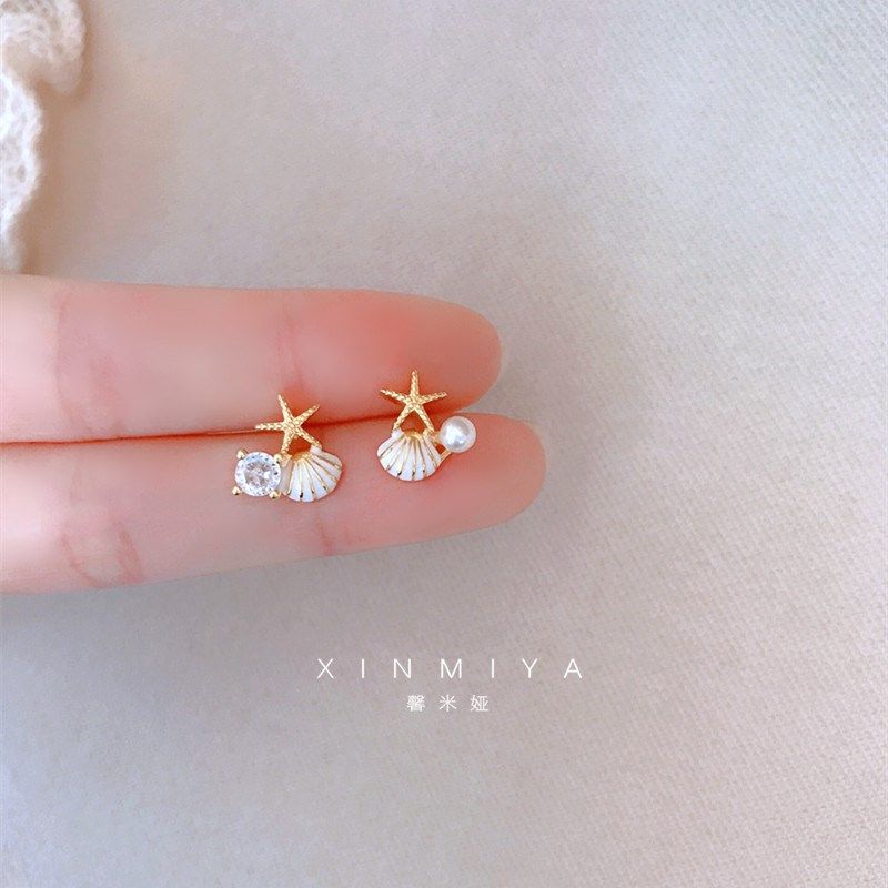 独特海星扇贝珍珠耳钉女轻奢气质耳夹无耳洞2024年新款设计感耳环,饰品/流行首饰/时尚饰品新,耳钉,淘宝优惠券,粉丝福利购,淘宝优惠卷