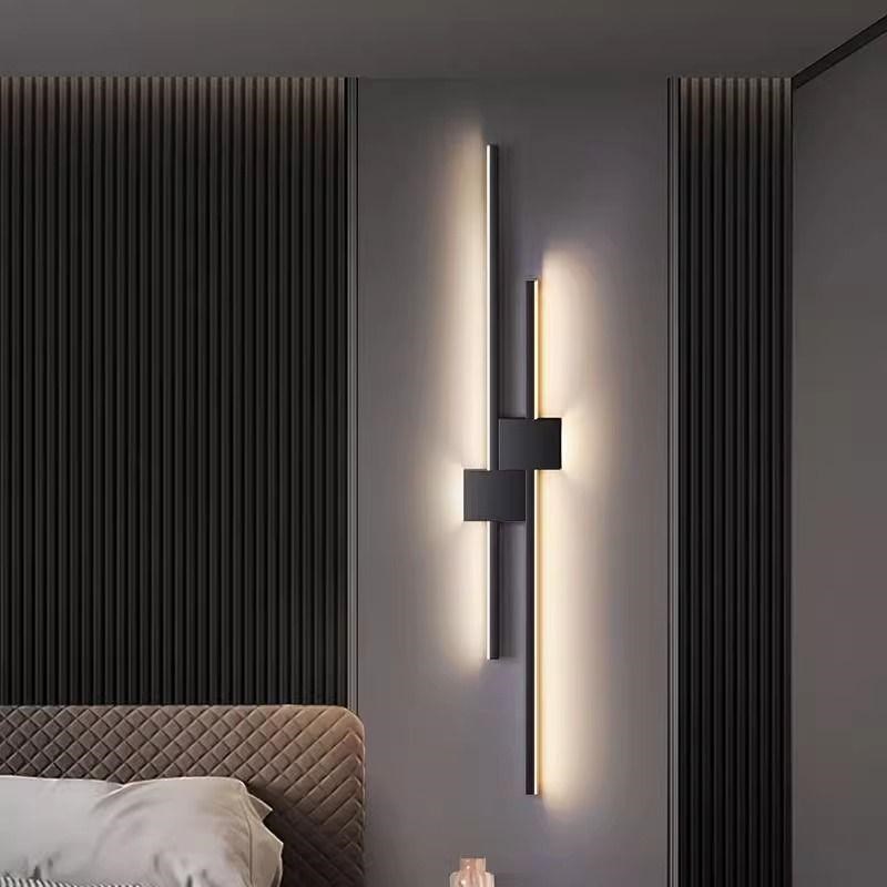 创意长条轻奢壁灯客m厅电视背景墙格栅极简约现代楼梯卧室床头灯