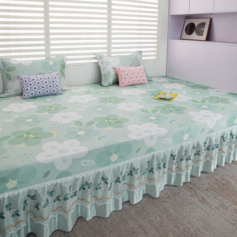 夏季凉席冰丝席大床盖防s滑凉感农村土炕盖上定制榻榻米专用凉垫