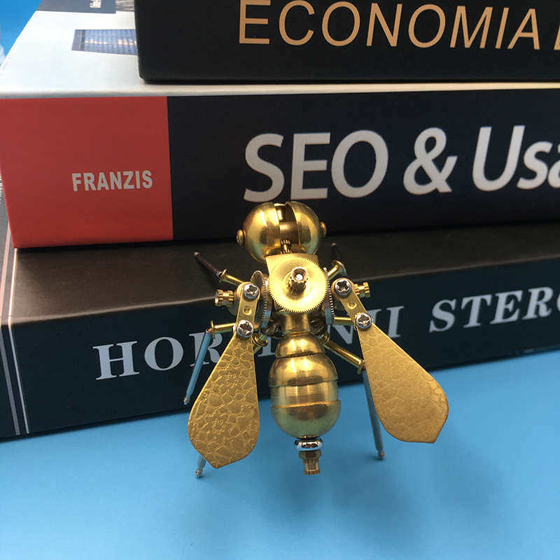 蒸汽朋克diy机械昆虫小蜜蜂创意纯手工工艺品全金属儿童房送礼