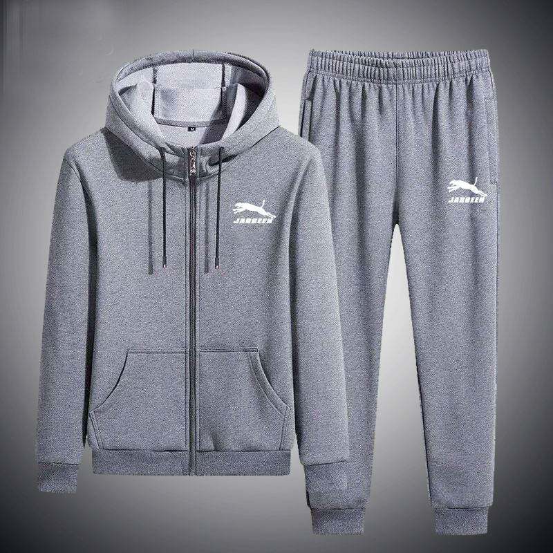 CASUAL SPORTSWEAR MENS AUTUMN WINTER 2024 NEW LONG SLEEVE WEAR FLEECE CARDIGAN SWEATSHIRT PANTS PACK OF 2