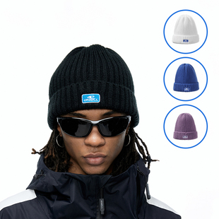ONEILL男女同款 保暖防风百搭情侣毛线帽子冷帽 徽标针织绒线帽春季