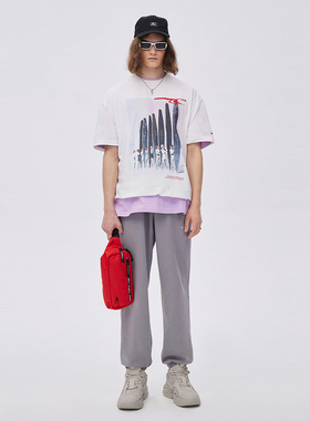 ONEILL男女款廓形短袖纯棉印花情侣装短袖T恤衫夏季运动休闲上衣