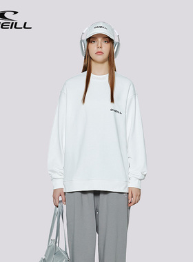 ONEILL潮流卫衣男女春季款宽松国潮黑色圆领美式复古潮牌卫衣外套