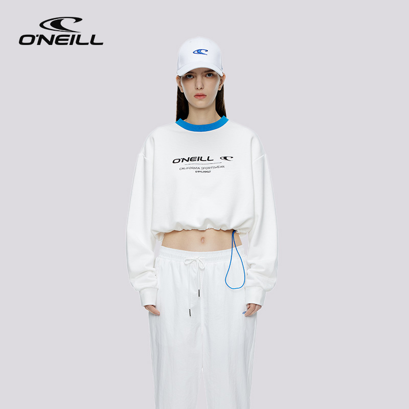 ONEILL新款女士短款卫衣亲肤舒适休闲百搭圆领薄款春季美式卫衣