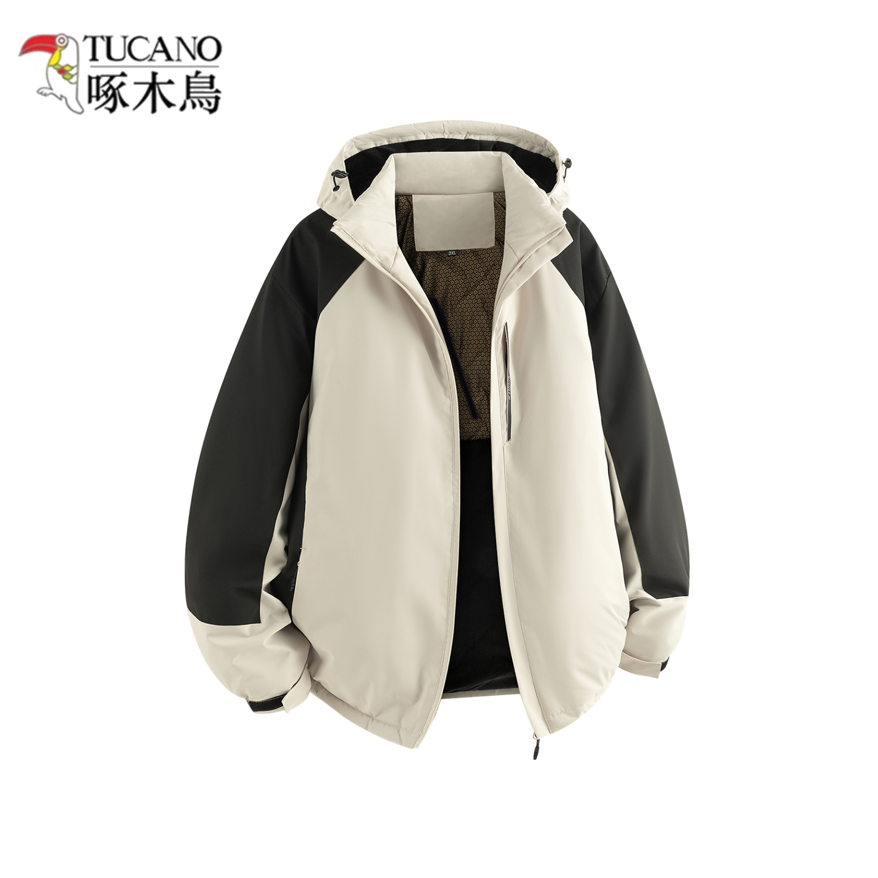 啄木鸟棉服外套男秋冬季宽松连帽宽松加厚棉袄男女款冲锋保暖棉衣