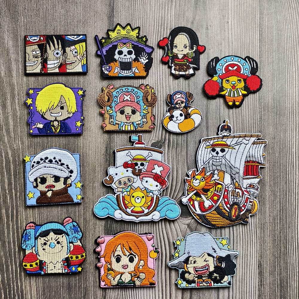 海贼王周边二次元士气章刺绣贴章魔术贴徽章户外背包贴