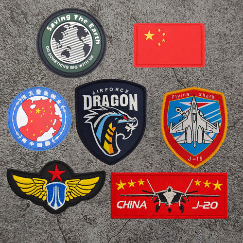 魔术贴章军迷装饰贴歼二十中国