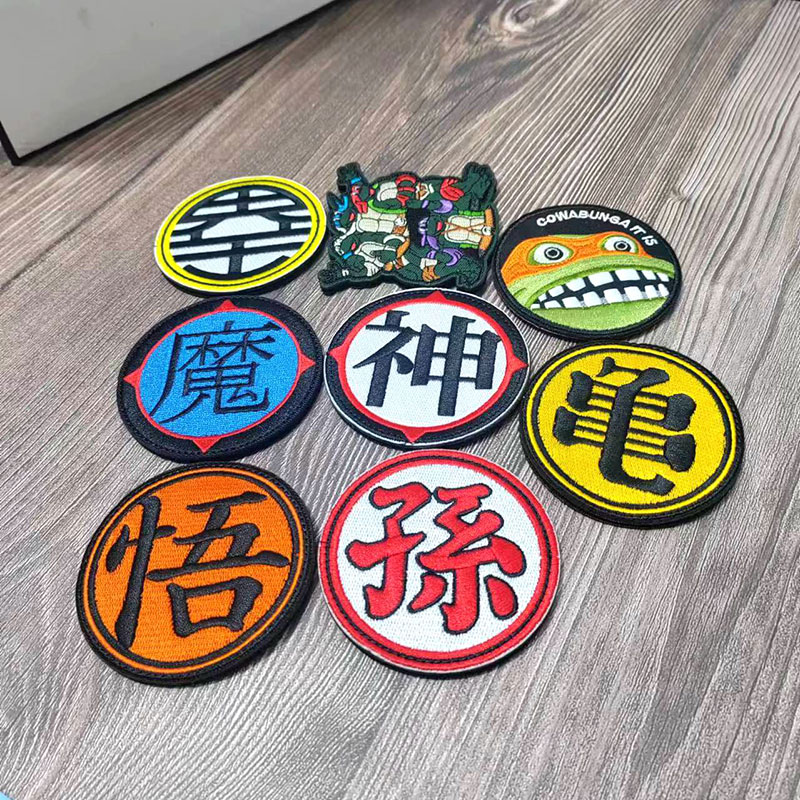 七龙珠魔术贴 龟 悟 神 孙 魔 界王刺绣布贴cowabunga it is 徽章