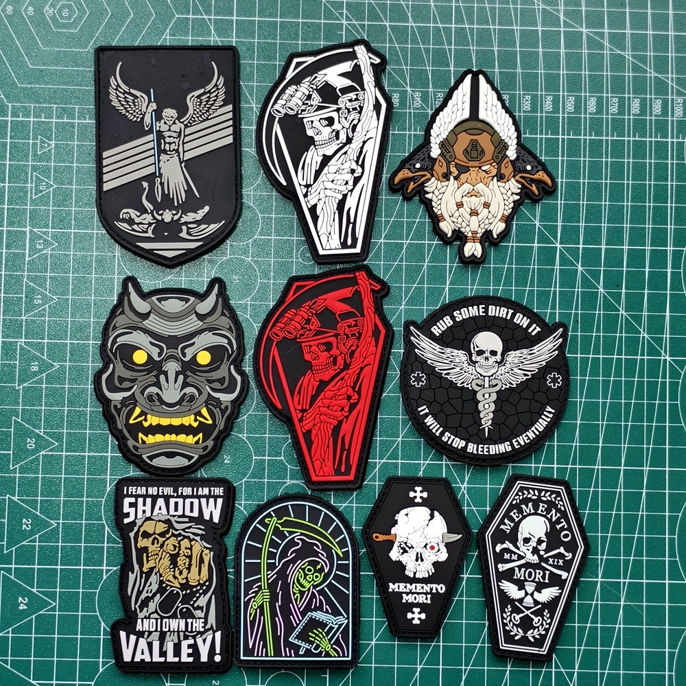 骷髅创意贴章个性魔术贴徽章士气章肩章装饰战术X军迷臂章包贴