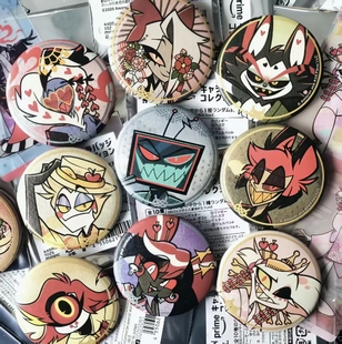 日谷地狱客栈和服Hazbinhotel快闪徽章立牌阿拉斯托VOX瓦伦蒂诺