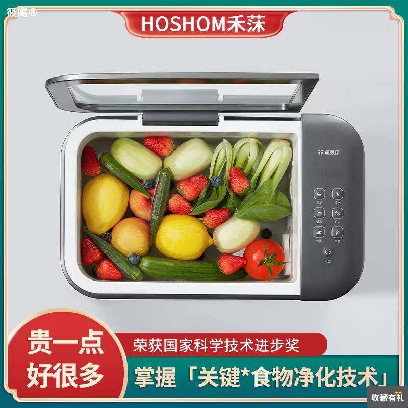 禾莯/HOSHOM 智能洗菜机水果蔬菜清洗机家用全自动消毒食材净化器