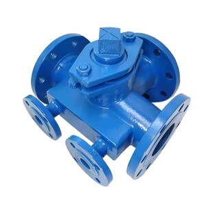 BX44W-16沥青专用铸钢法兰保温三通旋塞阀DN50 65 80 100 125 150