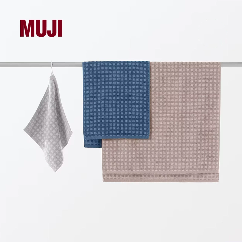 MUJI 棉绒柔软面巾 毛巾男女通用普适舒适吸水纯棉家用亲肤吸汗