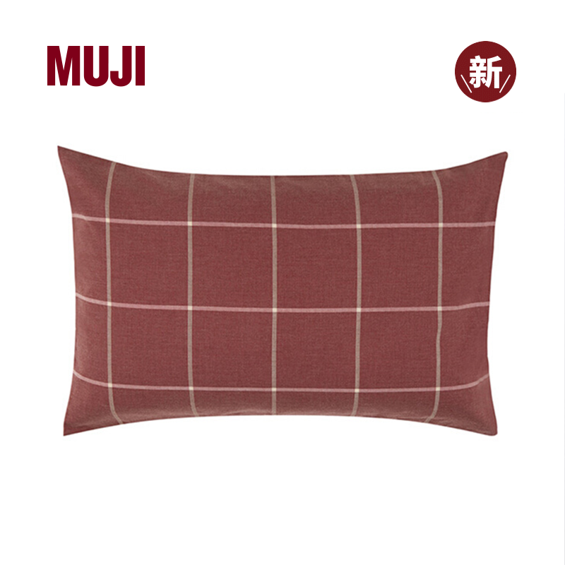 MUJI羊毛混人字纹枕套舒适