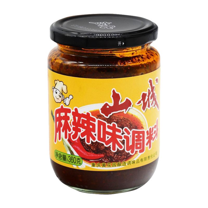 山城麻辣味调料酱360g四川辣椒酱拌饭酱烤肉干锅烧烤炒川菜香辣酱