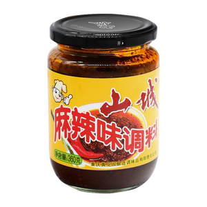 山城麻辣味调料酱360g四川辣椒酱拌饭酱烤肉干锅烧烤炒川菜香辣酱