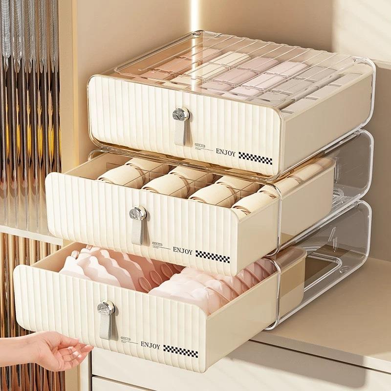 内衣收纳盒家用抽屉式亚克力文胸内裤袜子收纳神器卧室衣柜整理箱