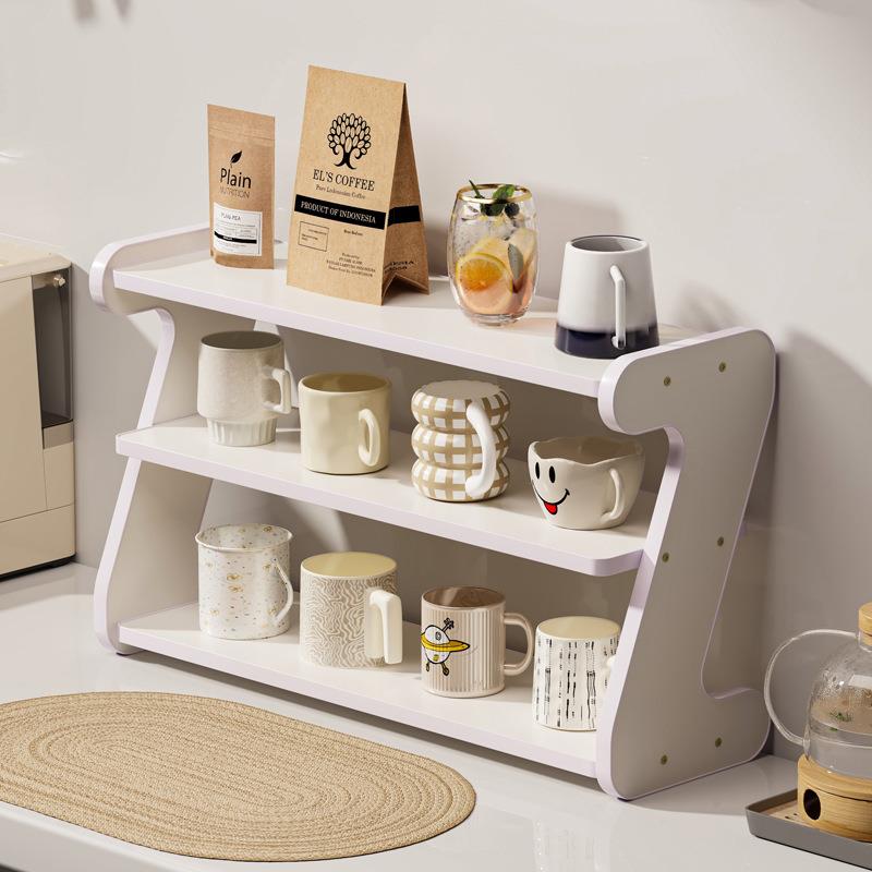 桌面置物架多层收纳架厨房用品整理架办公室家用书架家居储物杯架