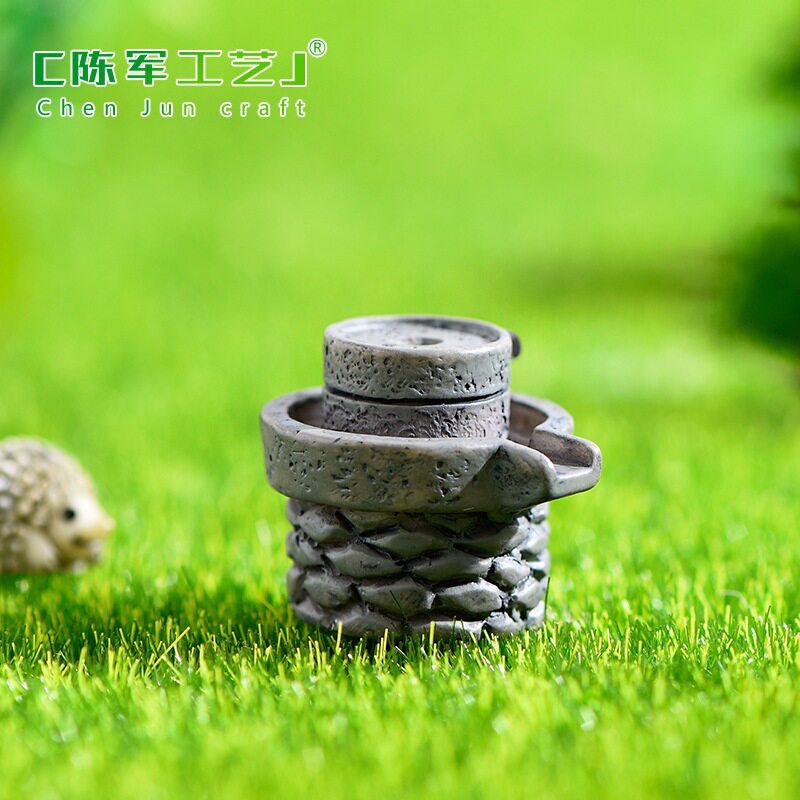 植礼物树脂仿真景观装饰摆件石磨