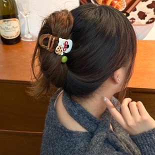 个性创意可爱卡通小狗鲨鱼发夹发饰甜美夹盘发头绳少女刘海夹边夹