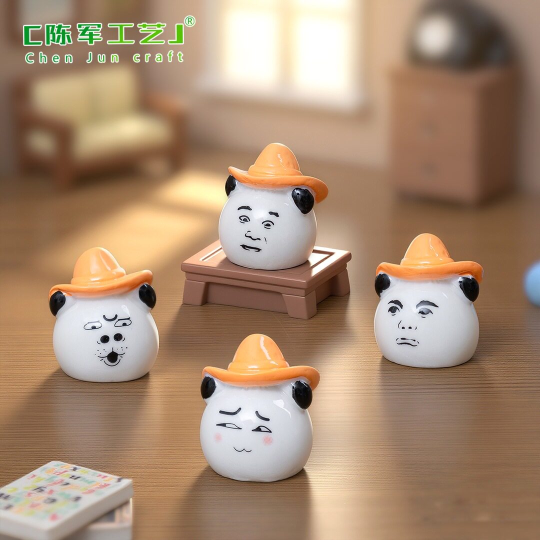 娃娃屋装饰品熊猫微景观桌面小摆