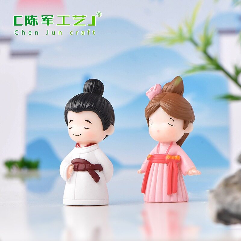 国风创意盆景摆件微景观婚庆钥匙