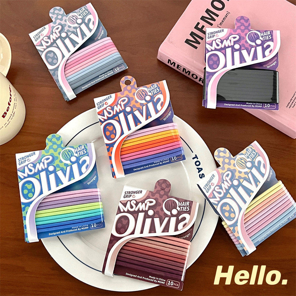 可来样加工糖果色小清新扎马尾发饰彩色套装后脑勺扎辫子高弹力少