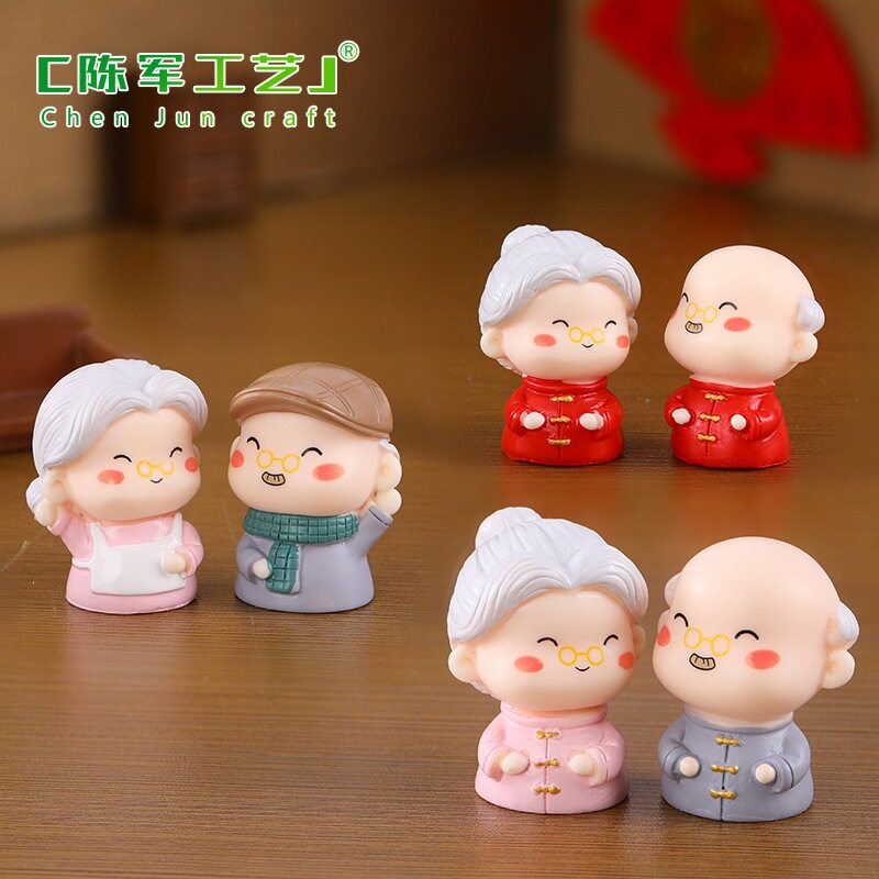 奶奶摆件烘焙装饰品挂配件小半身