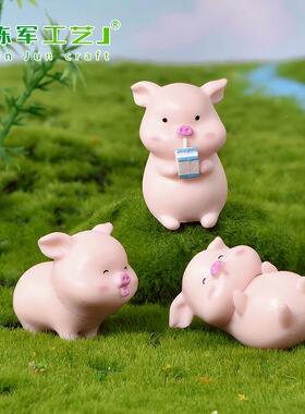 肉装饰pvc可爱塑料小动物pvc盆景